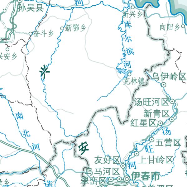 黑龙江省标准地图-基础要素版-8开版-380万Map by Beijing Ecarto