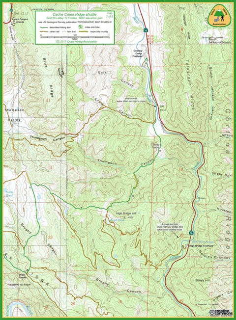 Cache Creek Ridge trail map #2 Preview 1