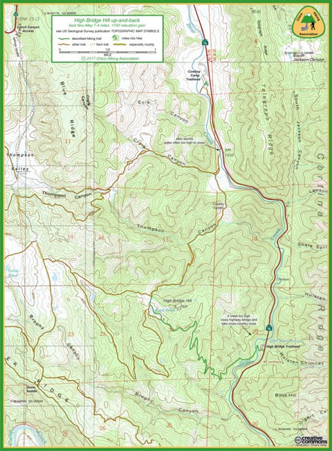 High Bridge Hill trail map Preview 1