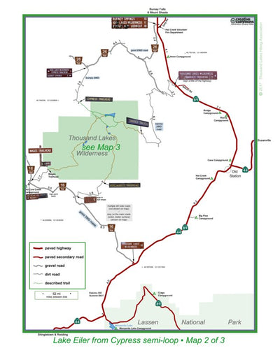 Lake Eiler from Cypress trailhead map Preview 1