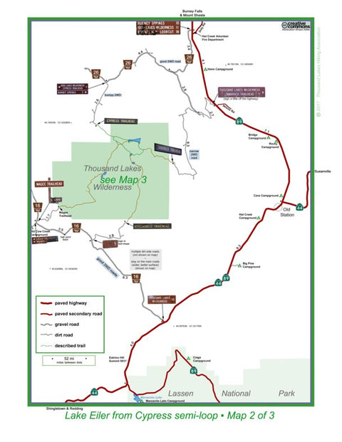 Lake Eiler from Cypress trailhead map Preview 1
