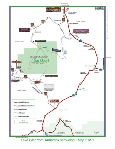 Lake Eiler from Tamarack trailhead map Preview 1