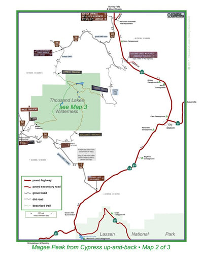 Magee Peak from Cypress trailhead map Preview 1