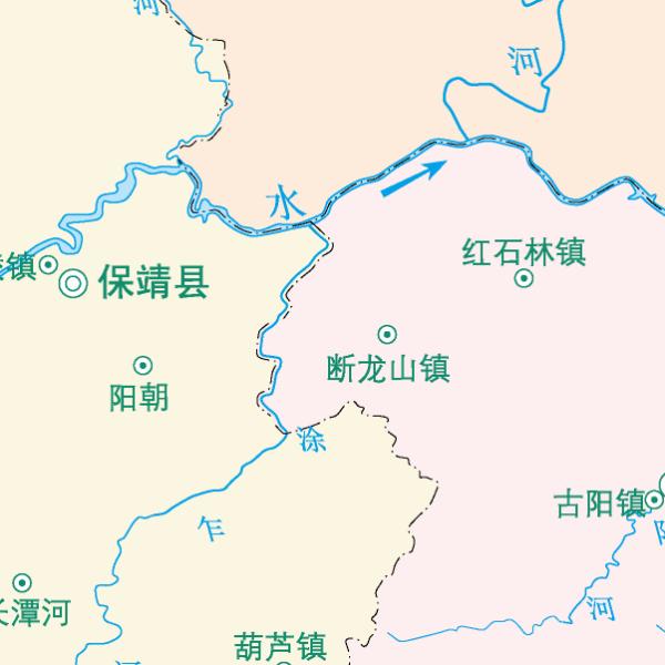 14湘西土家族苗族自治州标准地图政区图8开Map by Beijing Ecarto