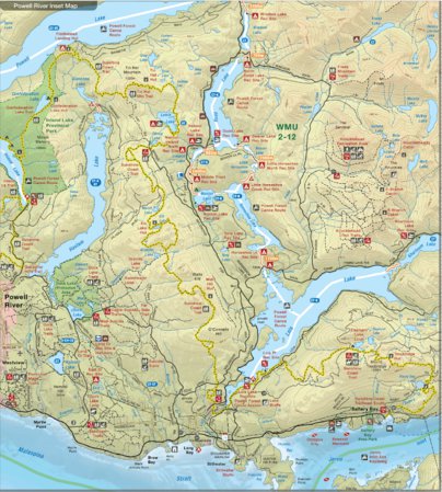 Powell River North Vancouver Island Recreation Map Preview 1