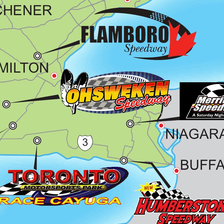 Southern Ontario Race Tracks Map by Anderson Maps | Avenza Maps