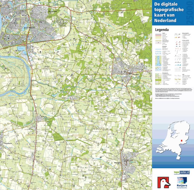 33 H (Zutphen-Vorden) Map by Red Geographics/Reijers Kaartproducties ...