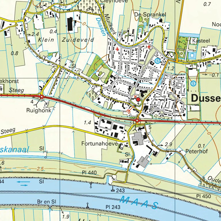 44 E (Werkendam-Dussen) Map by Red Geographics/Reijers Kaartproducties ...