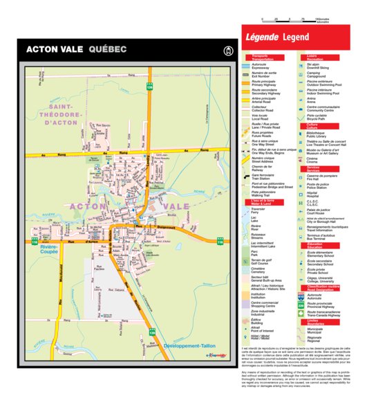 Acton Vale QC Map By Mapmobility Corp Avenza Maps