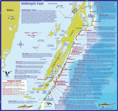 Ambergris Caye, Belize Dive Map Preview 1