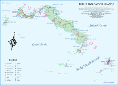 Turks & Caicos, Caribbean 1:520,000 - ITMB Preview 1