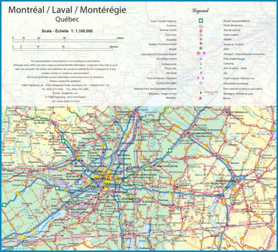 Montreal/ Laval/ Monteregie, Quebec 1:1,100,000 - ITMB Preview 1
