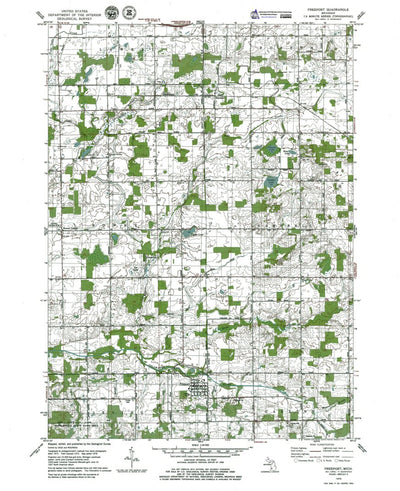 MI-Freeport: Authoritative U.S. Topo 1974 Preview 1
