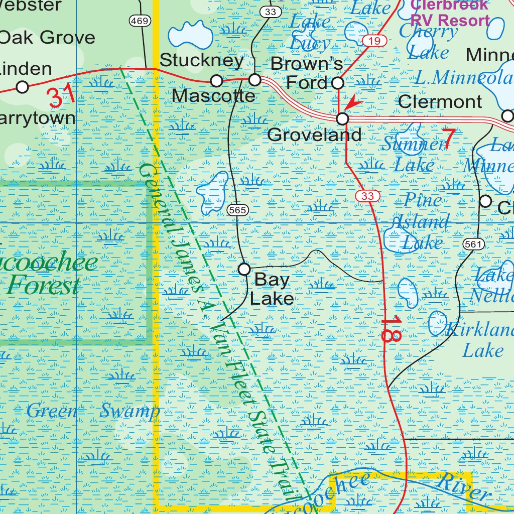 Central Florida 1:400,000 - ITMB Map by ITMB Publishing Ltd. | Avenza Maps