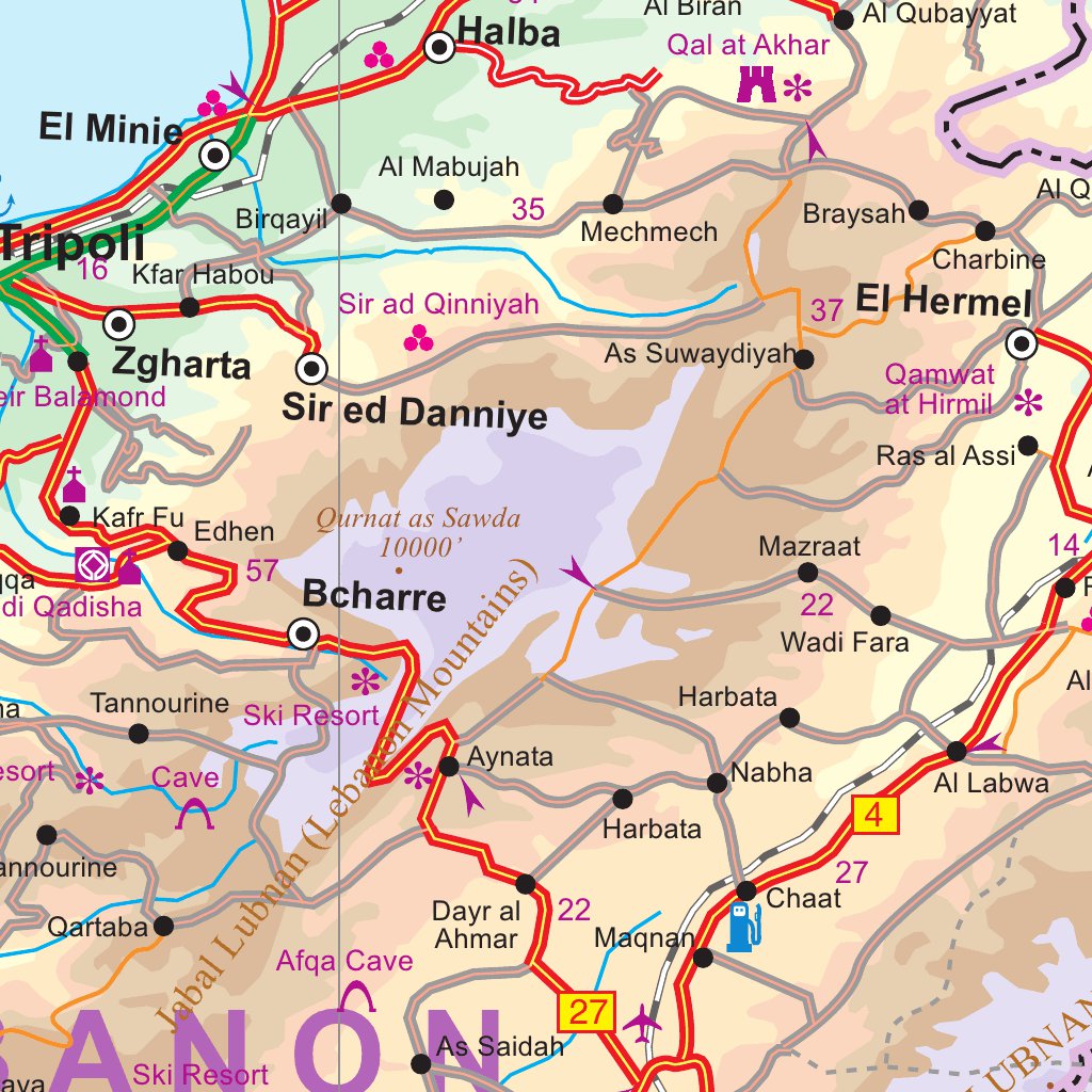 Southern Syria - ITMB Map by ITMB Publishing Ltd. | Avenza Maps