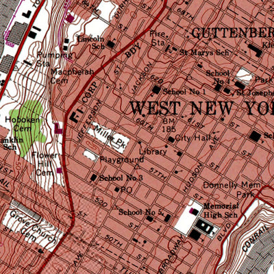 NJ/NY-Weehawken: Authoritative US Topos 1966 Preview 3