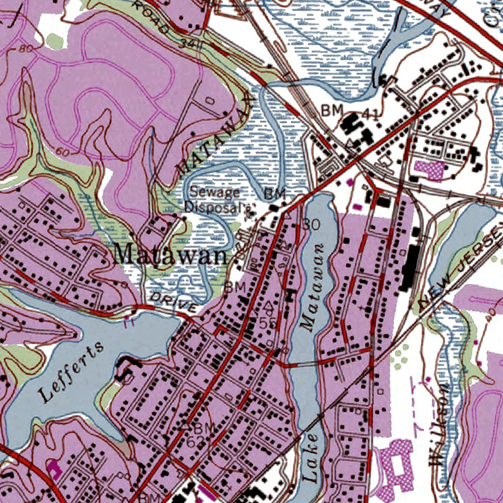 Keyport Building Map NJ/NY-Keyport: Authoritative US Topos 1941 Map by Western Michigan ...