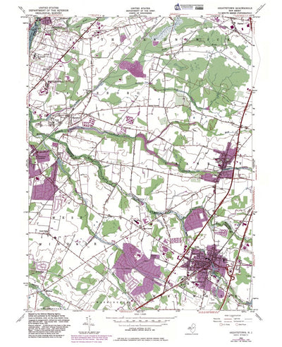 NJ-Hightstown: Authoritative US Topos 1953 Preview 1