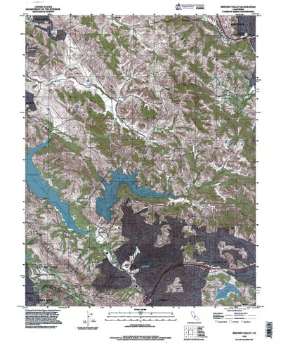 CA-Briones Valley: Authoritative US Topos 1993 Preview 1