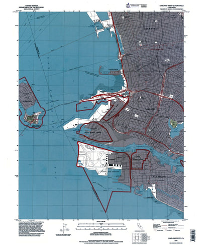 CA-Oakland West: Authoritative US Topos 1995 Preview 1