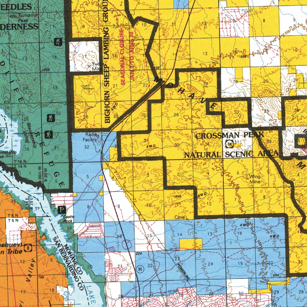 Lbm Map Computer Needles, CA - BLM Surface Mgmt. Map by Digital Data Services, Inc ...