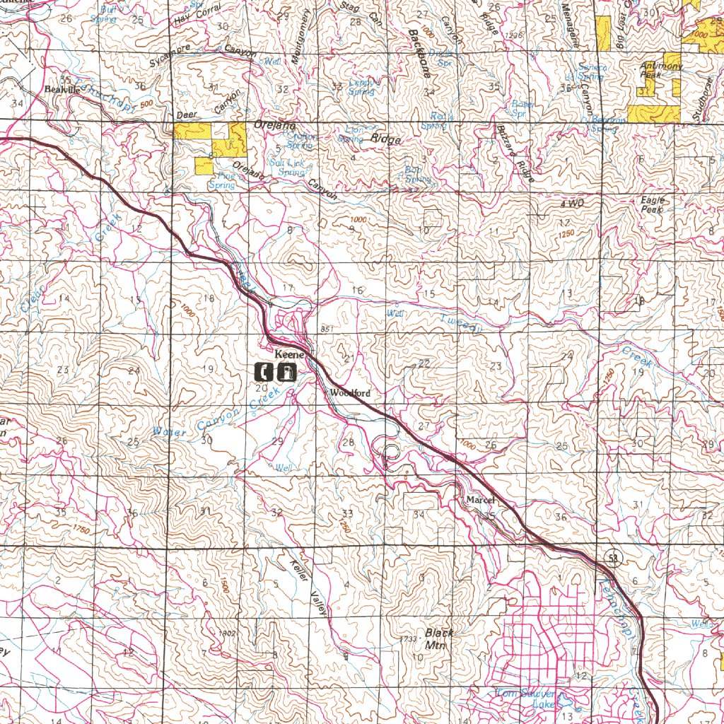 Tehachapi, CA - BLM Surface Mgmt. Map by Digital Data Services, Inc ...