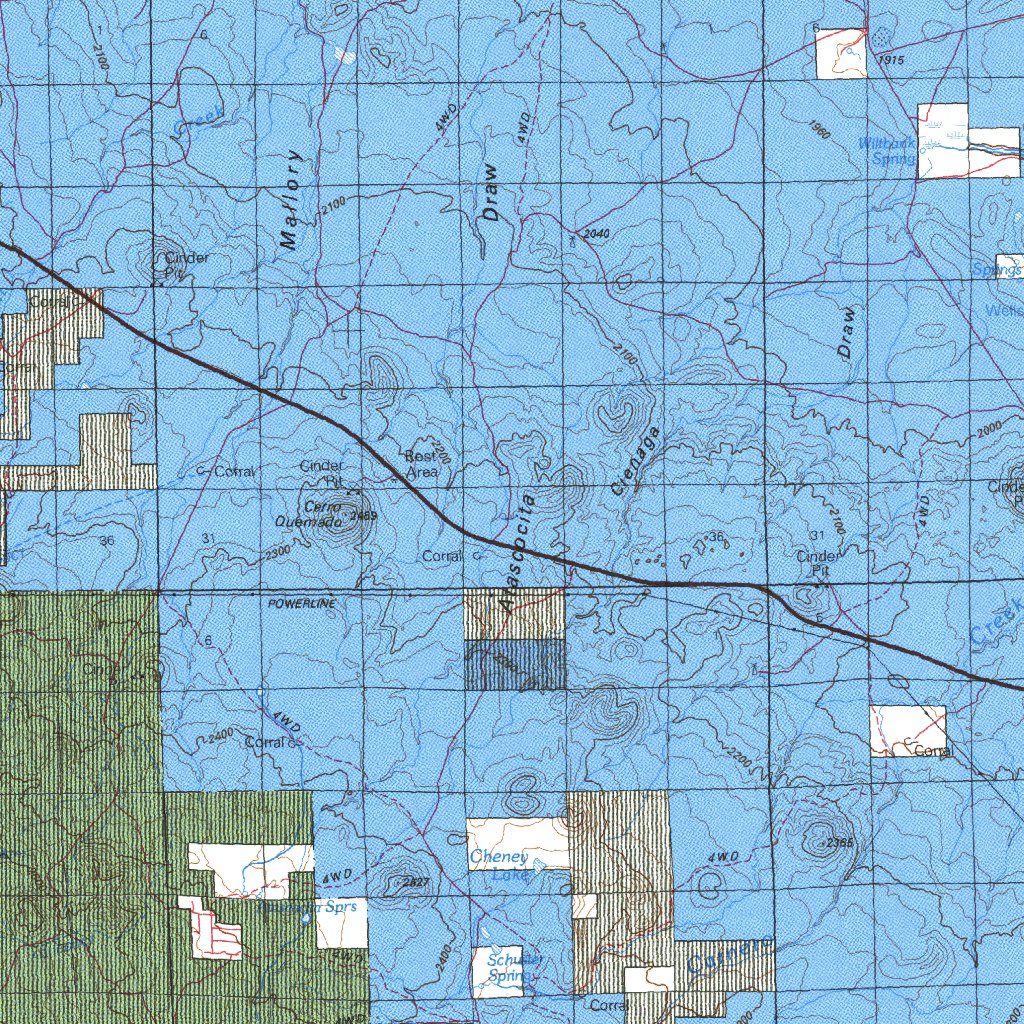 Springerville Lateral Map Springerville, AZ - BLM Minerals Mgmt. Map by Digital Data Services ...