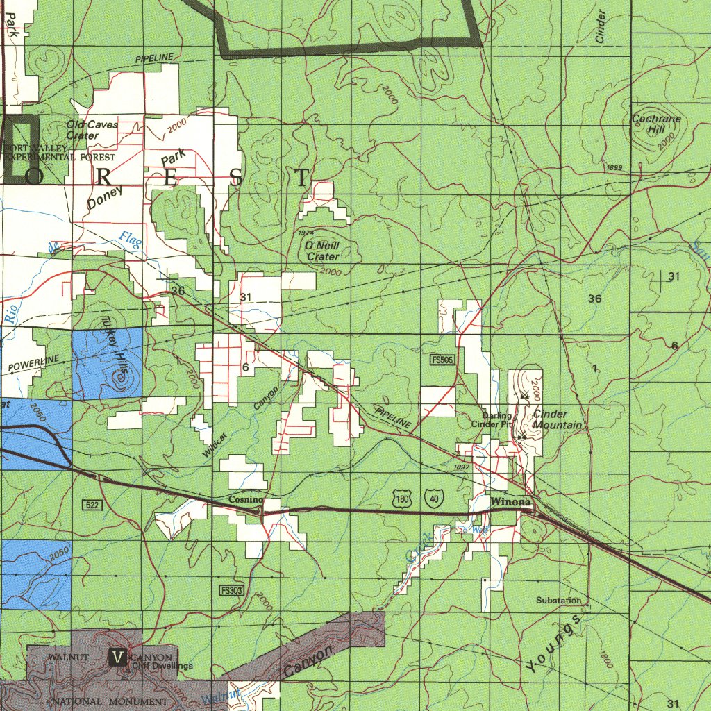 Lbm Map Computer Flagstaff, AZ - BLM Surface Mgmt. Map by Digital Data Services, Inc ...