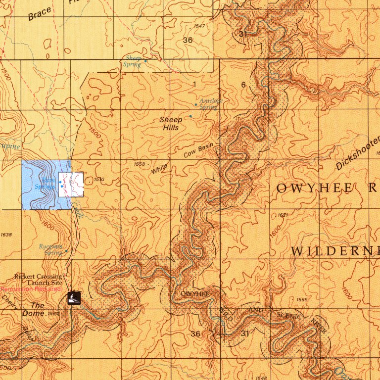 Topo Map Riddles Oregon Riddle, ID - BLM Surface Mgmt. Map by Digital Data Services, Inc ...