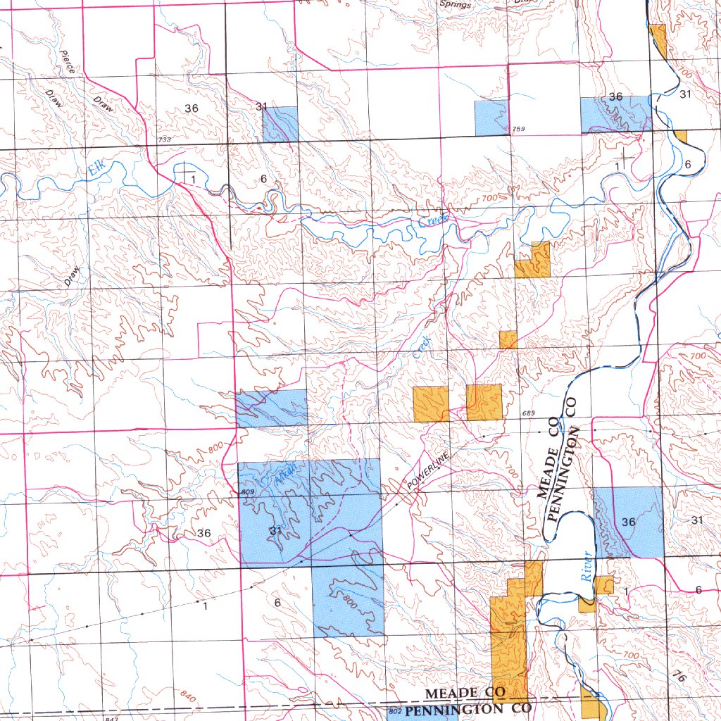 New Underwood, SD - BLM Surface Mgmt. Map by Digital Data Services, Inc ...