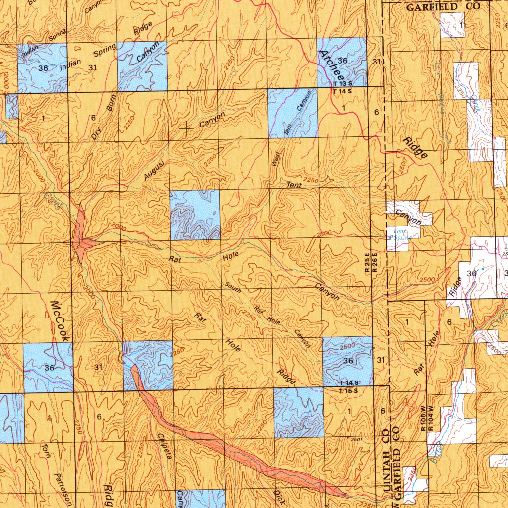 Seep Ridge, UT - BLM Surface Mgmt. Map by Digital Data Services, Inc ...