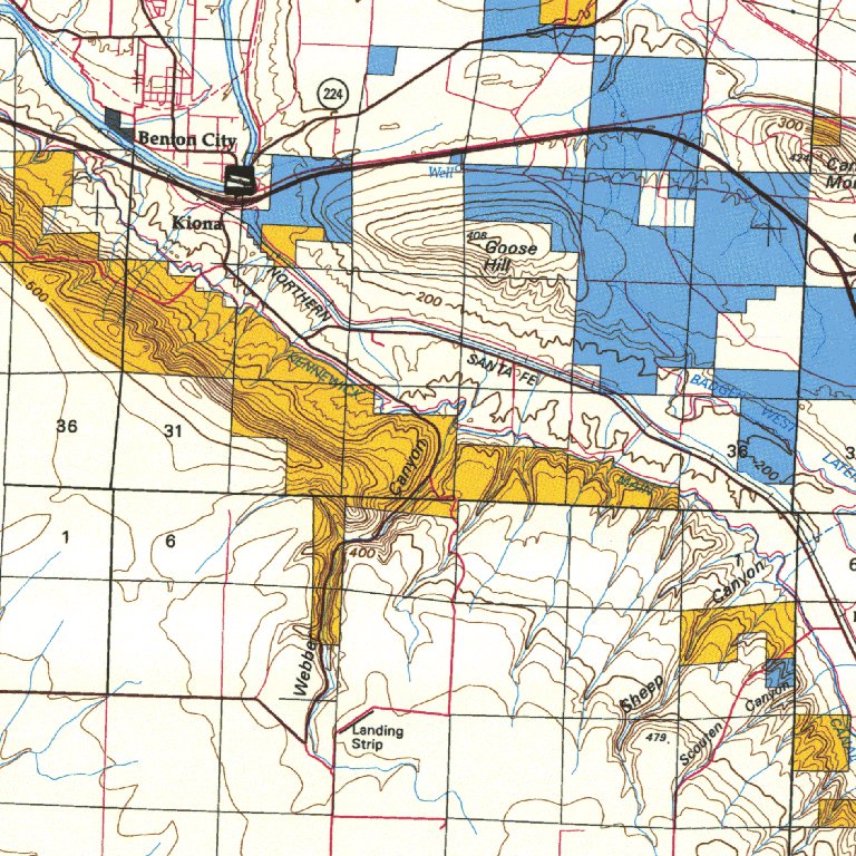 Lbm Map Computer Richland, WA - BLM Surface Mgmt. Map by Digital Data Services, Inc ...