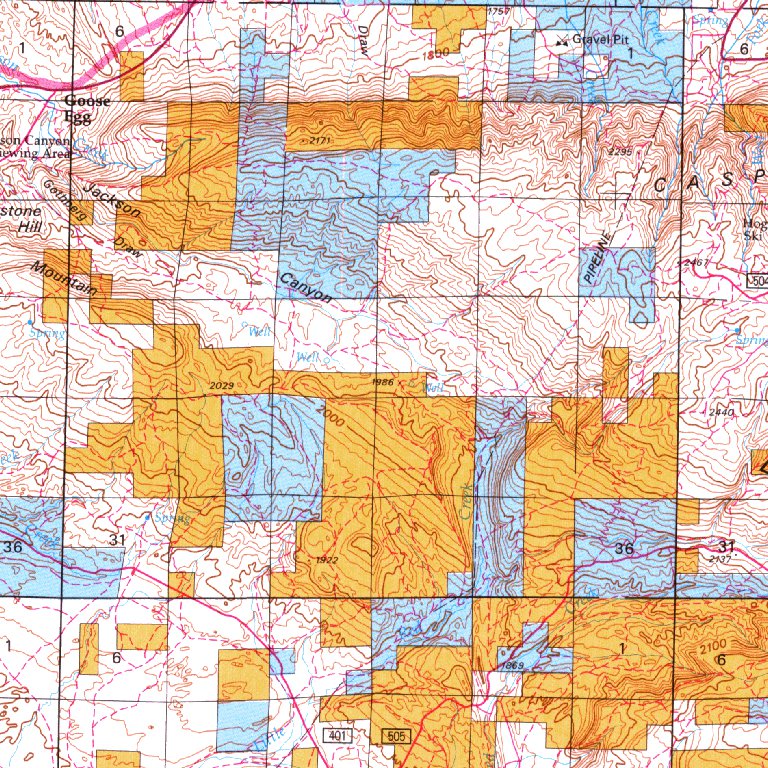 Casper, WY - BLM Surface Mgmt. Map by Digital Data Services, Inc ...