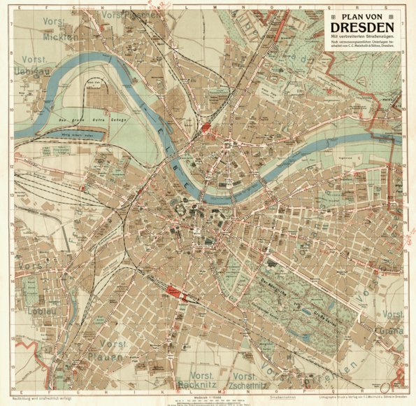 Dresden City Map [1910-1911] by Waldin | Avenza Maps