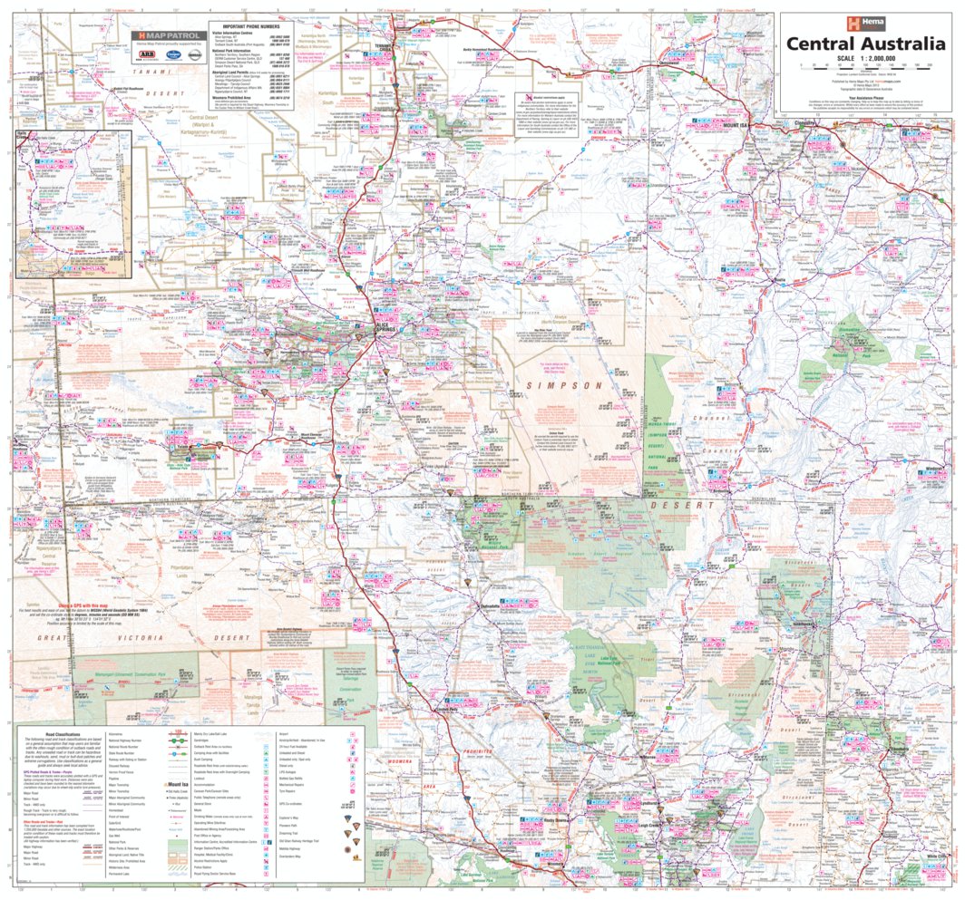 Hma Map Hema - Central Australia Map by Hema Maps | Avenza Maps