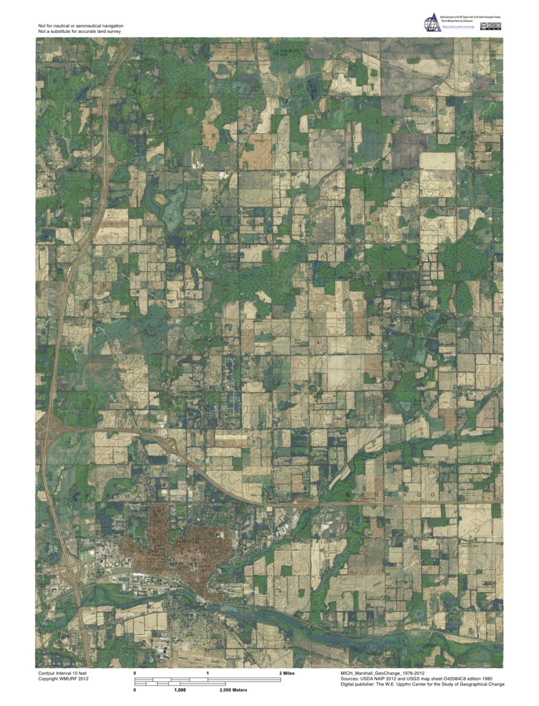 MI-Marshall: GeoChange 1976-2012 Map by Western Michigan University ...
