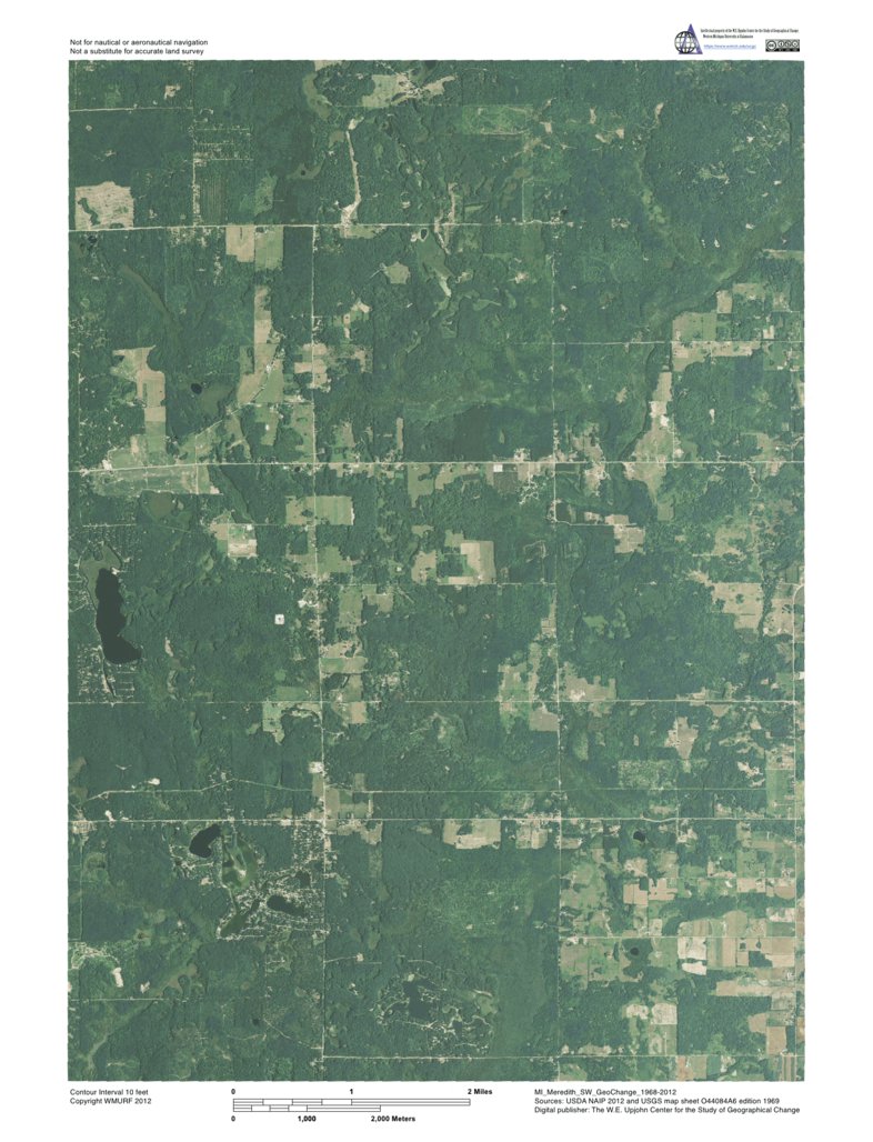MI-Meredith SW: GeoChange 1968-2012 Map by Western Michigan University ...