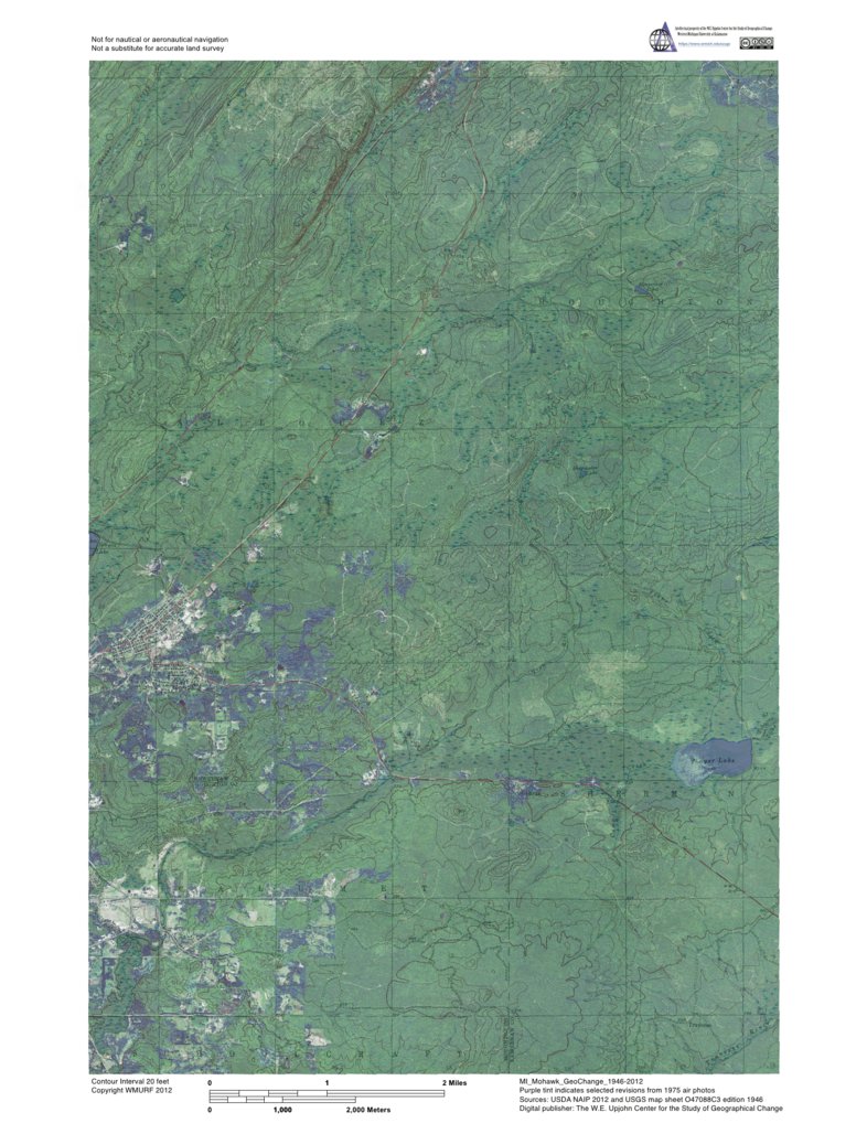 MI-Mohawk: GeoChange 1946-2012 Map by Western Michigan University ...