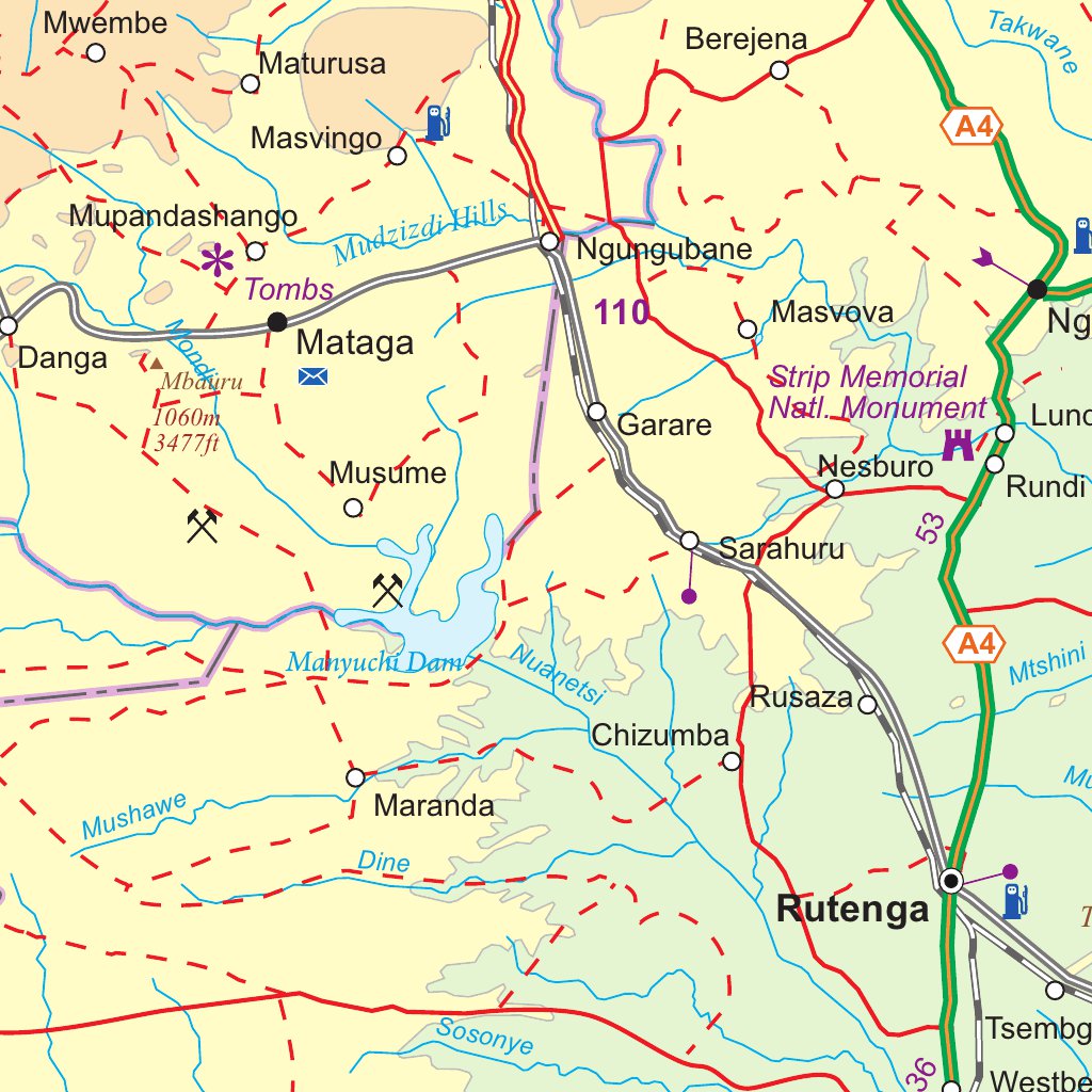 Zimbabwe South - ITMB Map by ITMB Publishing Ltd. | Avenza Maps