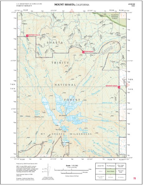 Mount Shasta (Klamath Atlas) Map by US Forest Service R5 | Avenza Maps