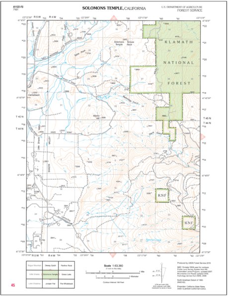 Solomons Temple Map by US Forest Service R5 | Avenza Maps