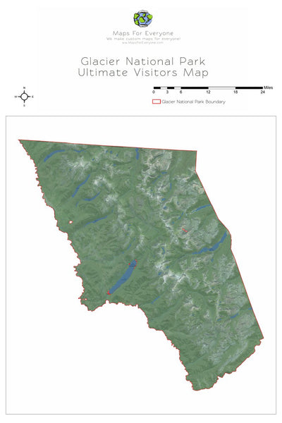 Glacier National Park Ultimate Visitors Map Preview 1