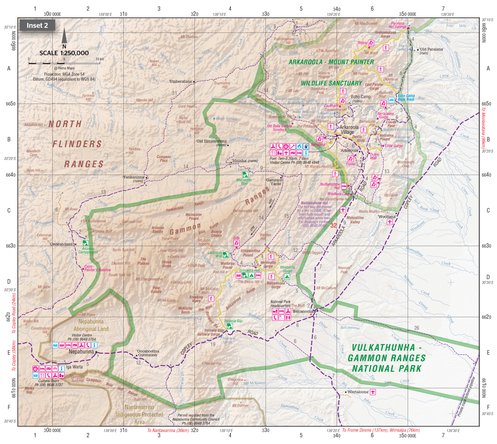Hema - Vulkathunha Gammon Ranges National Park Map by Hema Maps ...