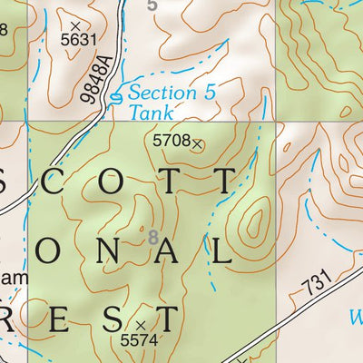 Prescott National Forest Quadrangle: RED MOUNTAIN Preview 2