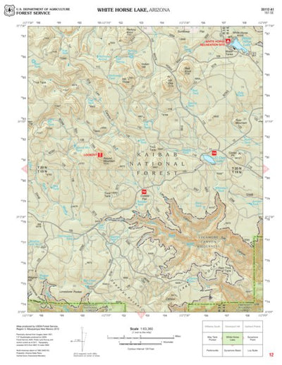 Prescott National Forest Quadrangle: WHITE HORSE LAKE Preview 1