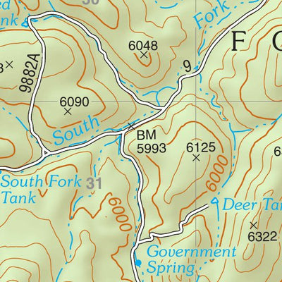 Prescott National Forest Quadrangle: JUNIPER MOUNTAINS Preview 3