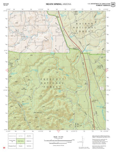 Prescott National Forest Quadrangle: MEATH SPRING Preview 1