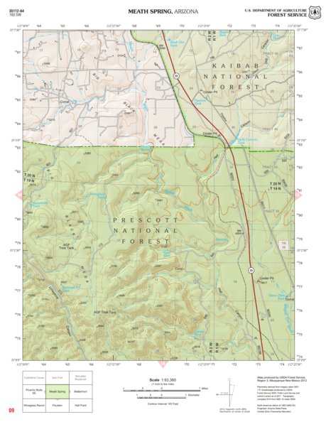 Prescott National Forest Quadrangle: MEATH SPRING Preview 1