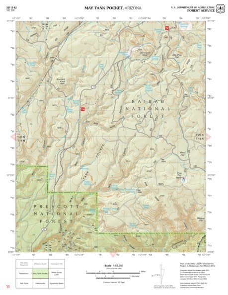 Prescott National Forest Quadrangle: MAY TANK POCKET Preview 1
