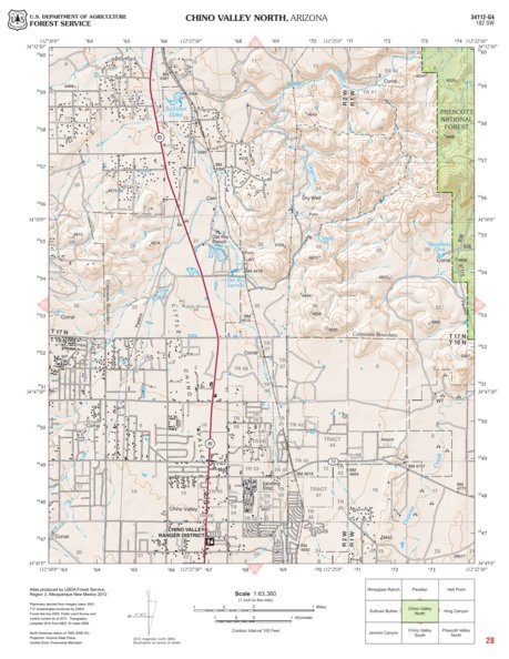 Prescott National Forest Quadrangle: CHINO VALLEY NORTH Preview 1